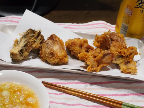 鶏の天ぷら もも肉 と舞茸の天ぷら
